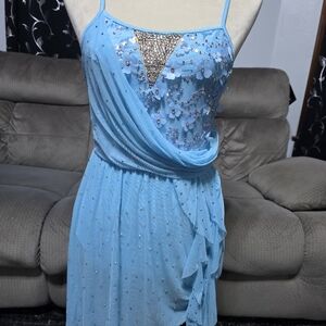 Elegant Blue Dance Costume